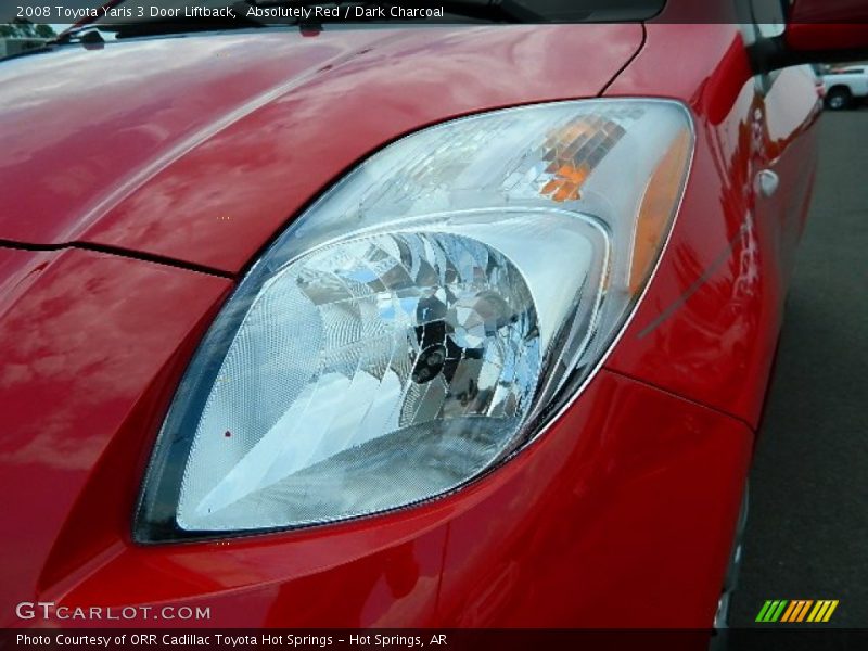 Absolutely Red / Dark Charcoal 2008 Toyota Yaris 3 Door Liftback