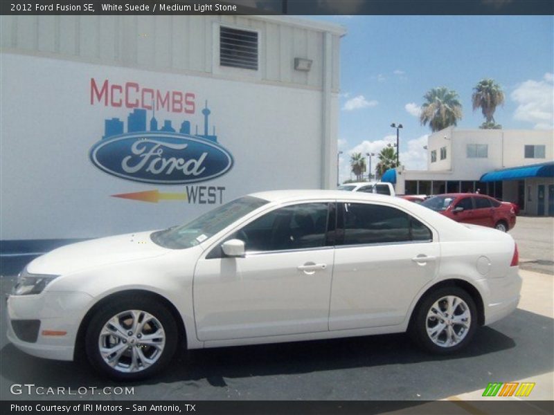 White Suede / Medium Light Stone 2012 Ford Fusion SE
