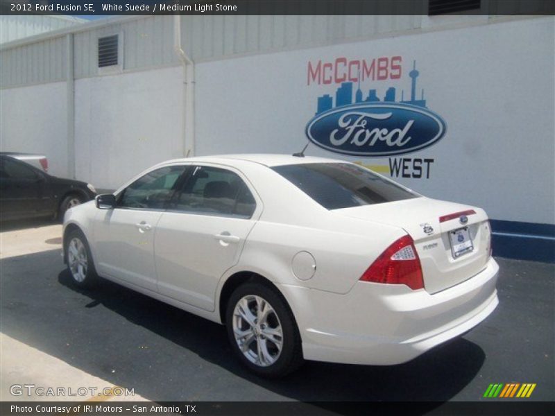 White Suede / Medium Light Stone 2012 Ford Fusion SE