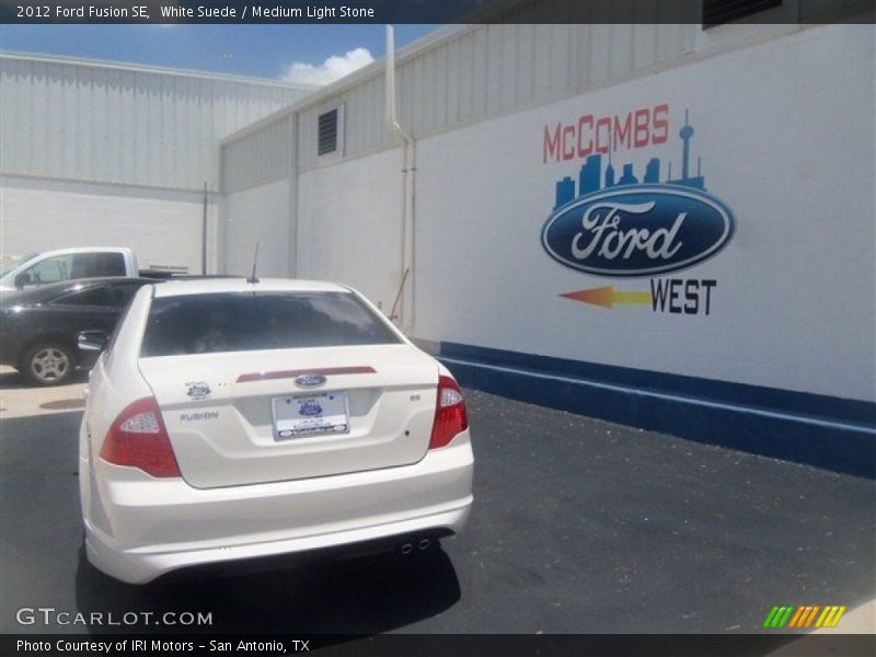 White Suede / Medium Light Stone 2012 Ford Fusion SE