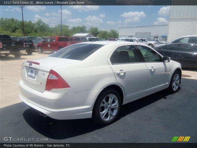 White Suede / Medium Light Stone 2012 Ford Fusion SE