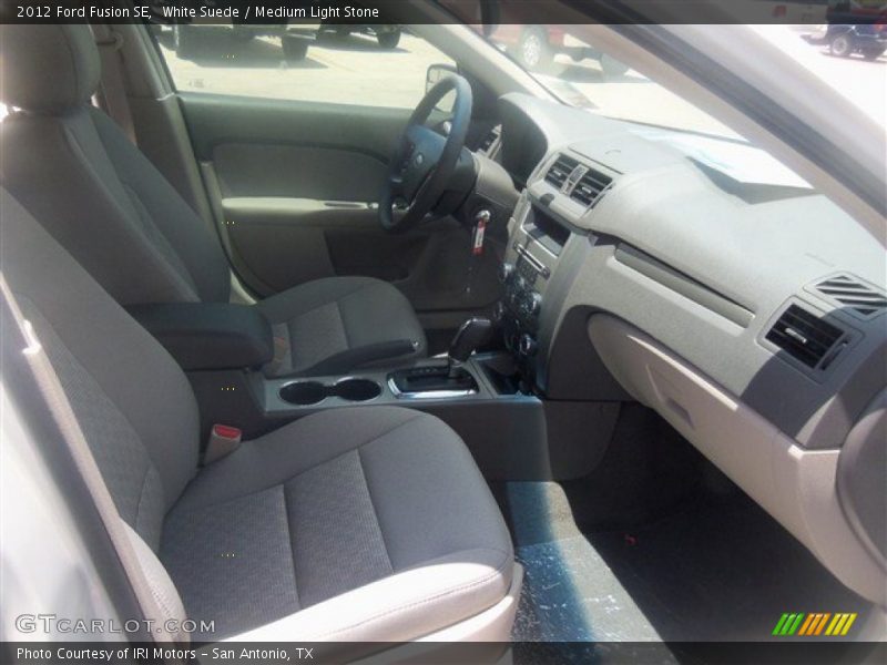 White Suede / Medium Light Stone 2012 Ford Fusion SE