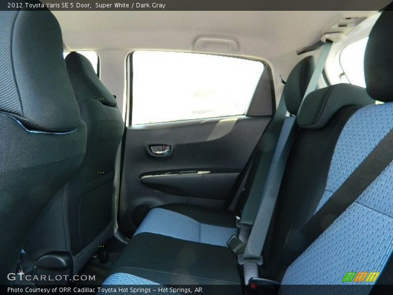 Super White / Dark Gray 2012 Toyota Yaris SE 5 Door
