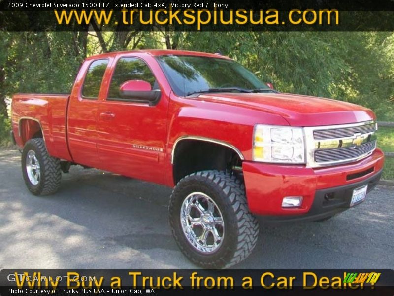 Victory Red / Ebony 2009 Chevrolet Silverado 1500 LTZ Extended Cab 4x4