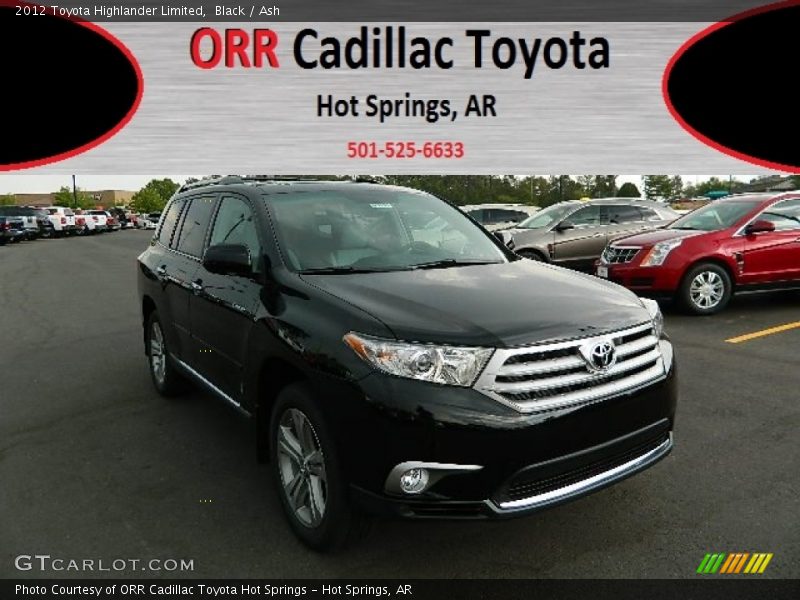 Black / Ash 2012 Toyota Highlander Limited