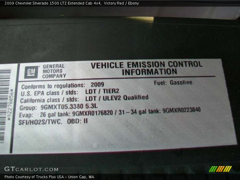 Victory Red / Ebony 2009 Chevrolet Silverado 1500 LTZ Extended Cab 4x4