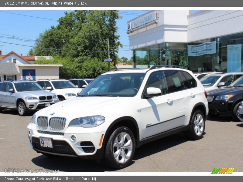 Alpine White / Black 2012 BMW X5 xDrive50i