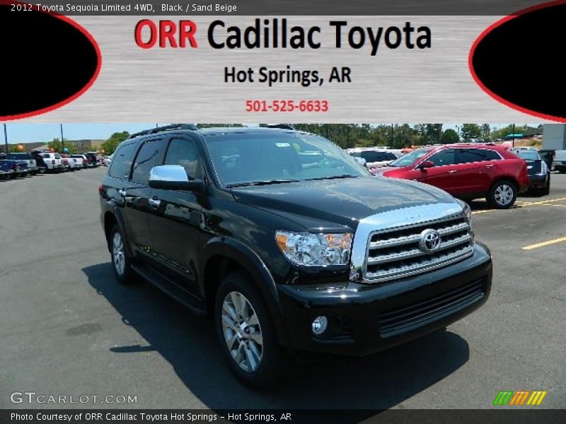 Black / Sand Beige 2012 Toyota Sequoia Limited 4WD