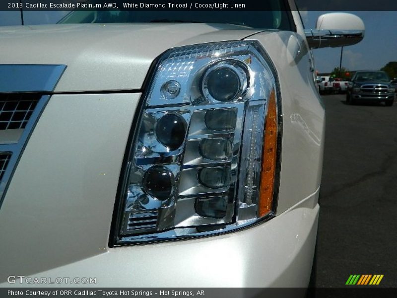 White Diamond Tricoat / Cocoa/Light Linen 2013 Cadillac Escalade Platinum AWD