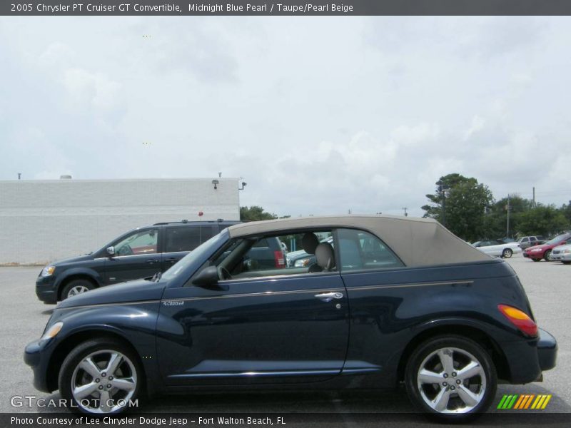 Midnight Blue Pearl / Taupe/Pearl Beige 2005 Chrysler PT Cruiser GT Convertible
