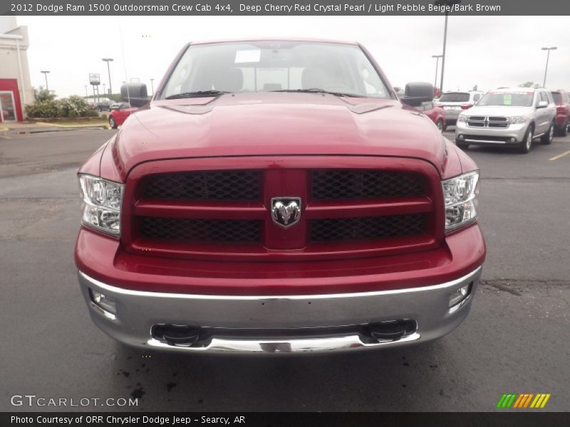 Deep Cherry Red Crystal Pearl / Light Pebble Beige/Bark Brown 2012 Dodge Ram 1500 Outdoorsman Crew Cab 4x4