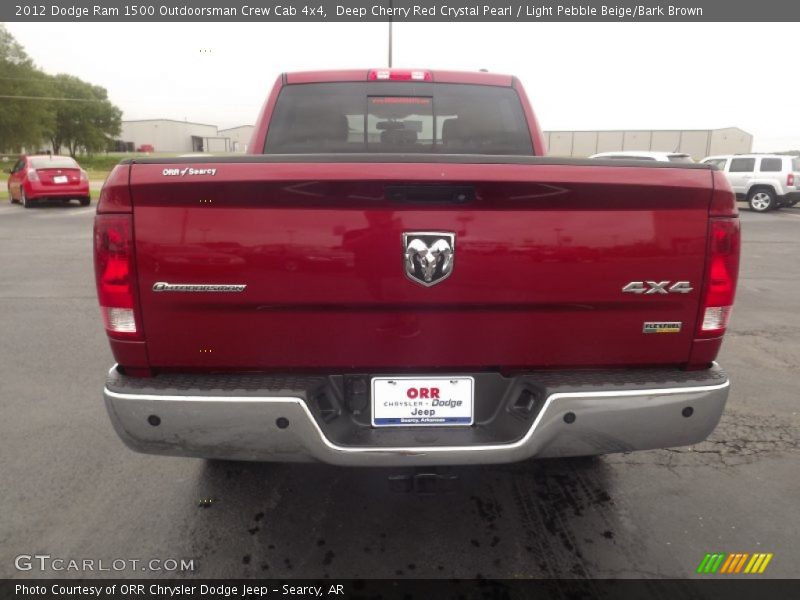 Deep Cherry Red Crystal Pearl / Light Pebble Beige/Bark Brown 2012 Dodge Ram 1500 Outdoorsman Crew Cab 4x4