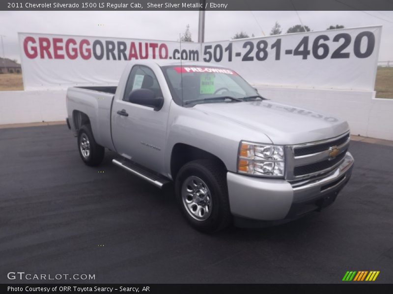 Sheer Silver Metallic / Ebony 2011 Chevrolet Silverado 1500 LS Regular Cab