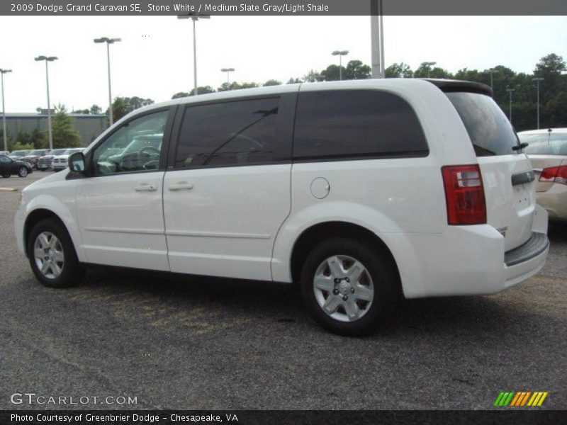 Stone White / Medium Slate Gray/Light Shale 2009 Dodge Grand Caravan SE