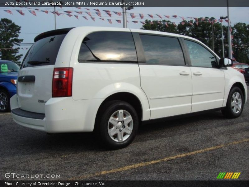 Stone White / Medium Slate Gray/Light Shale 2009 Dodge Grand Caravan SE