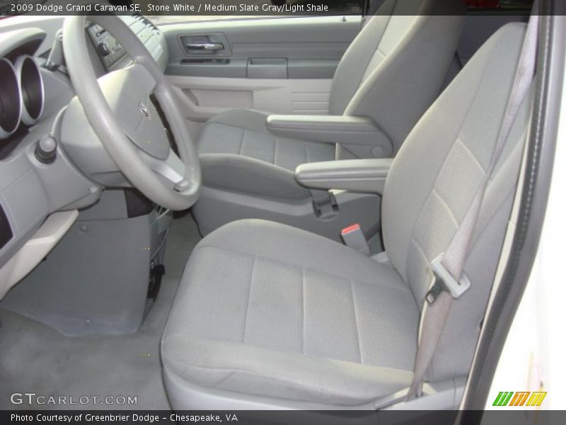 Stone White / Medium Slate Gray/Light Shale 2009 Dodge Grand Caravan SE