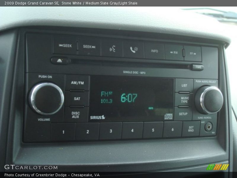 Stone White / Medium Slate Gray/Light Shale 2009 Dodge Grand Caravan SE