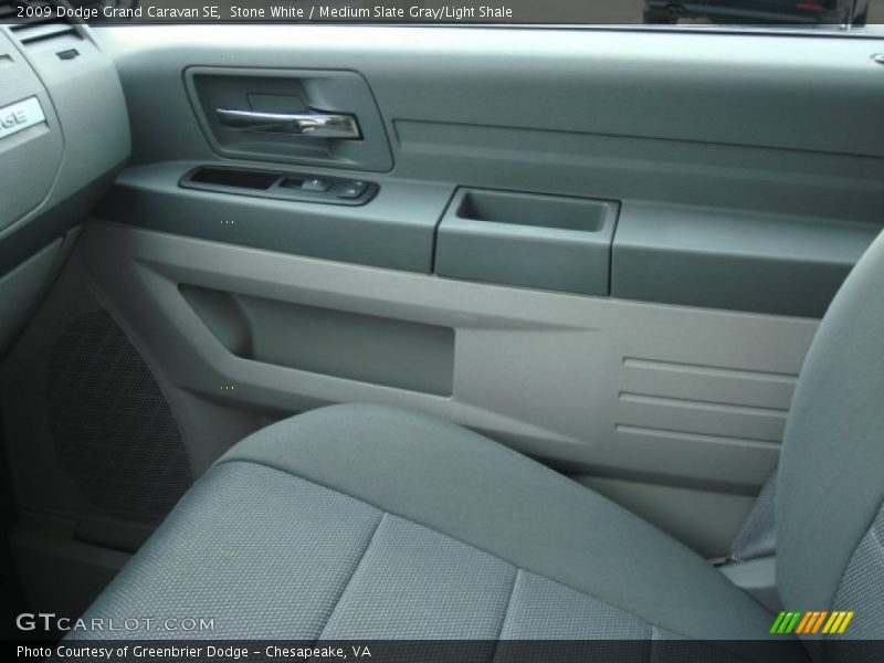 Stone White / Medium Slate Gray/Light Shale 2009 Dodge Grand Caravan SE