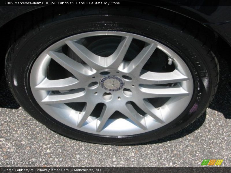 Capri Blue Metallic / Stone 2009 Mercedes-Benz CLK 350 Cabriolet