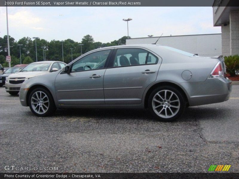 Vapor Silver Metallic / Charcoal Black/Red Accents 2009 Ford Fusion SE Sport