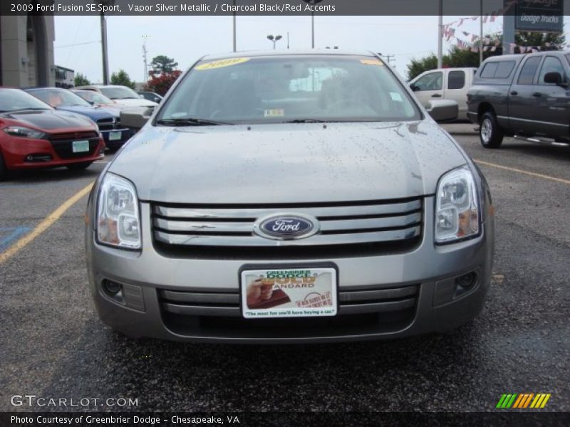 Vapor Silver Metallic / Charcoal Black/Red Accents 2009 Ford Fusion SE Sport