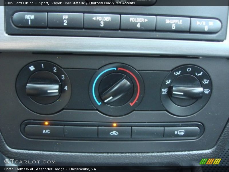 Controls of 2009 Fusion SE Sport