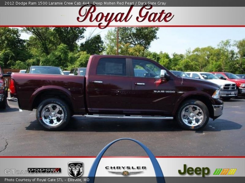 Deep Molten Red Pearl / Dark Slate Gray 2012 Dodge Ram 1500 Laramie Crew Cab 4x4