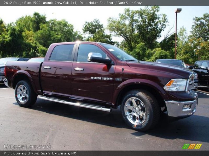  2012 Ram 1500 Laramie Crew Cab 4x4 Deep Molten Red Pearl