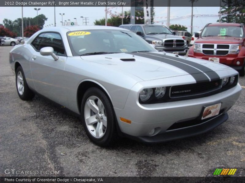 Bright Silver Metallic / Dark Slate Gray 2012 Dodge Challenger R/T