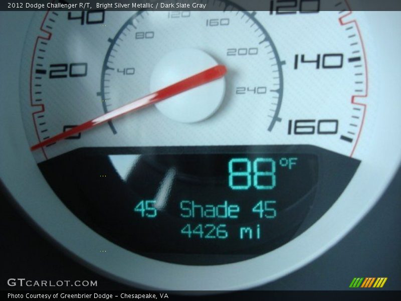 Bright Silver Metallic / Dark Slate Gray 2012 Dodge Challenger R/T