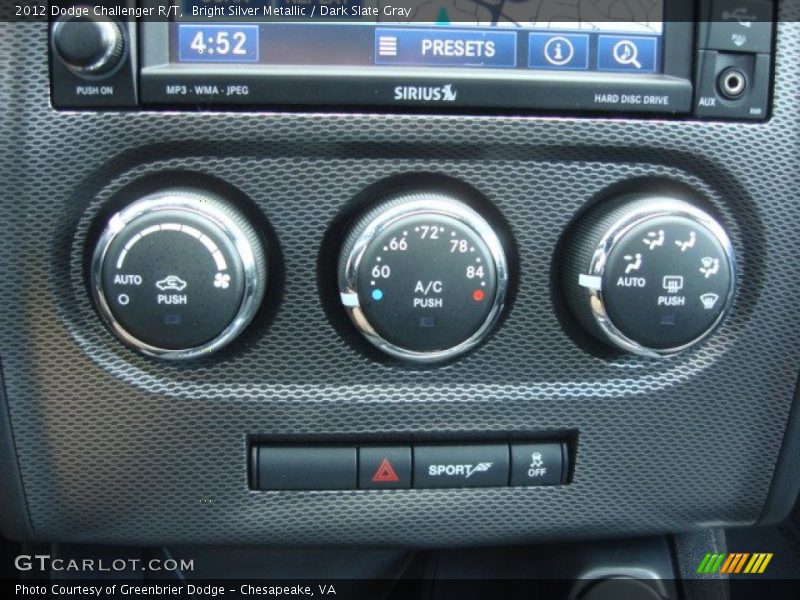 Bright Silver Metallic / Dark Slate Gray 2012 Dodge Challenger R/T