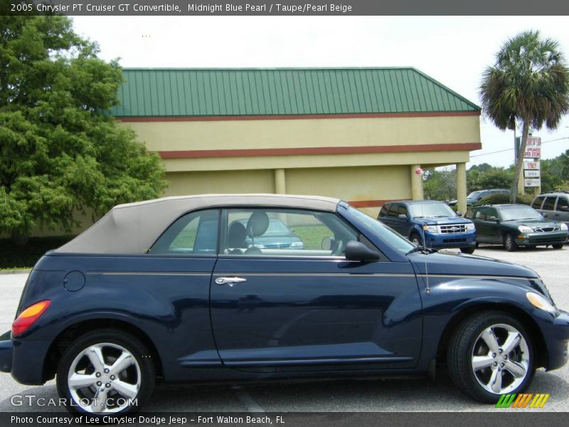 Midnight Blue Pearl / Taupe/Pearl Beige 2005 Chrysler PT Cruiser GT Convertible