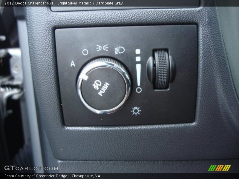 Bright Silver Metallic / Dark Slate Gray 2012 Dodge Challenger R/T