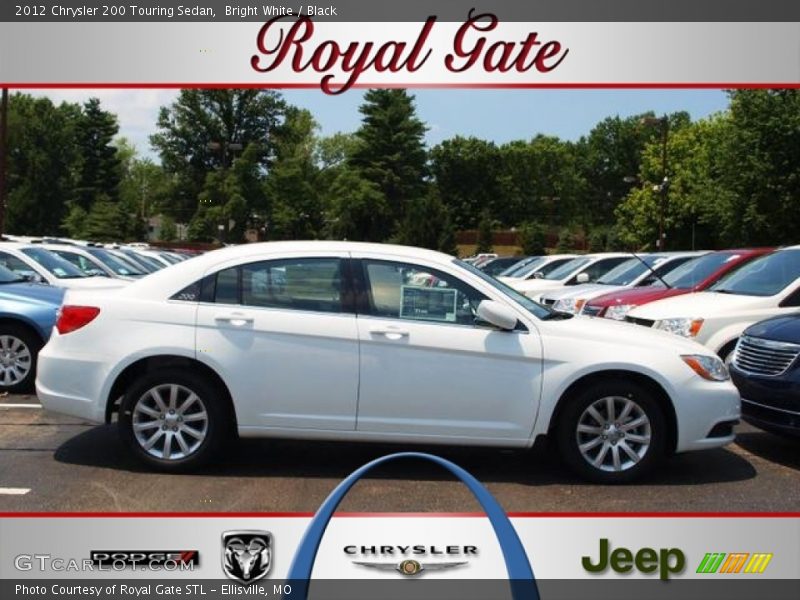 Bright White / Black 2012 Chrysler 200 Touring Sedan