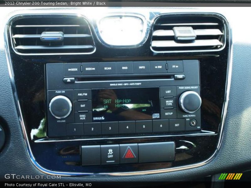 Bright White / Black 2012 Chrysler 200 Touring Sedan