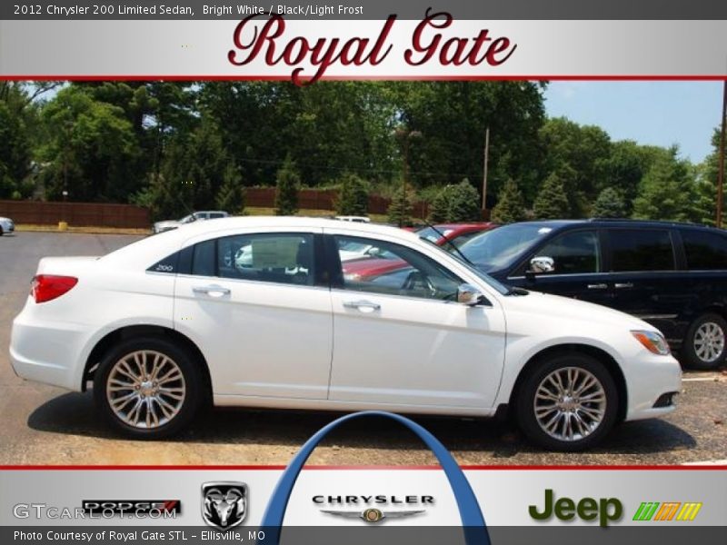 Bright White / Black/Light Frost 2012 Chrysler 200 Limited Sedan
