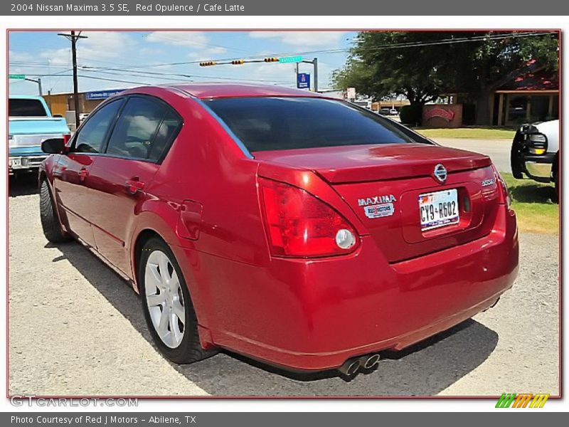 Red Opulence / Cafe Latte 2004 Nissan Maxima 3.5 SE