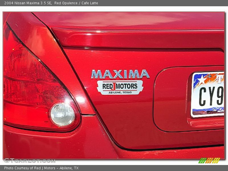 Red Opulence / Cafe Latte 2004 Nissan Maxima 3.5 SE