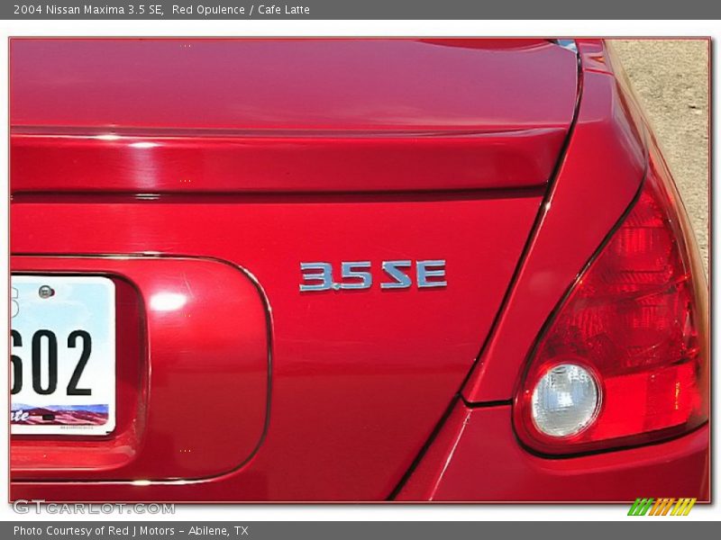 Red Opulence / Cafe Latte 2004 Nissan Maxima 3.5 SE