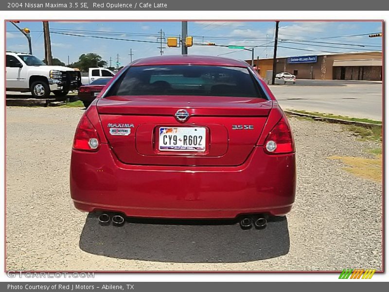 Red Opulence / Cafe Latte 2004 Nissan Maxima 3.5 SE
