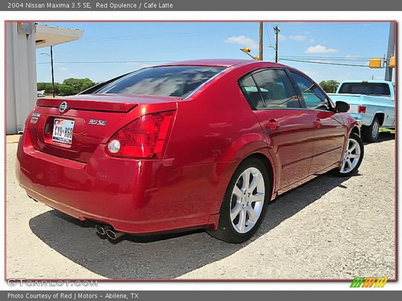 Red Opulence / Cafe Latte 2004 Nissan Maxima 3.5 SE