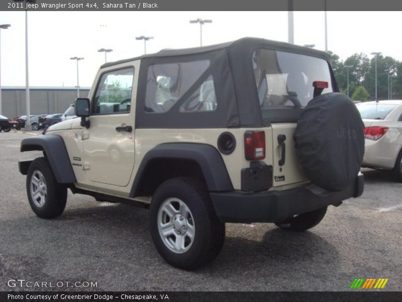 Sahara Tan / Black 2011 Jeep Wrangler Sport 4x4