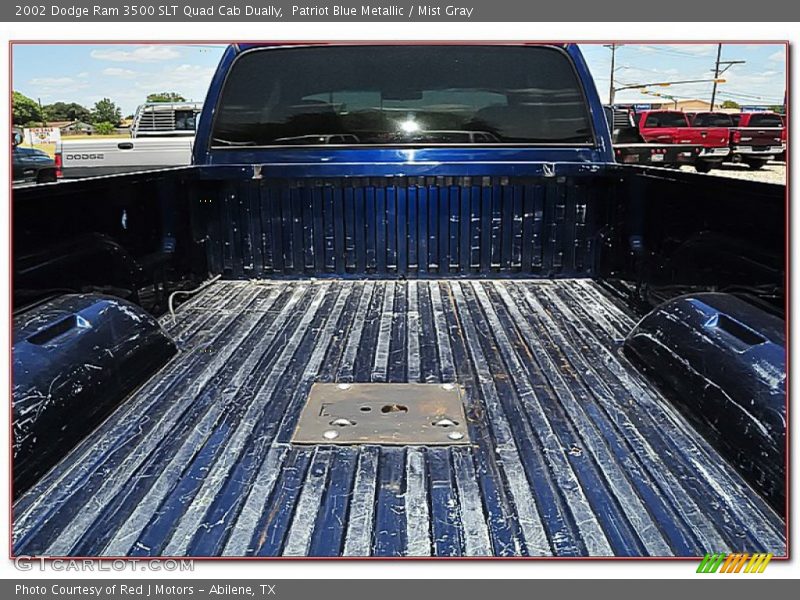 Patriot Blue Metallic / Mist Gray 2002 Dodge Ram 3500 SLT Quad Cab Dually