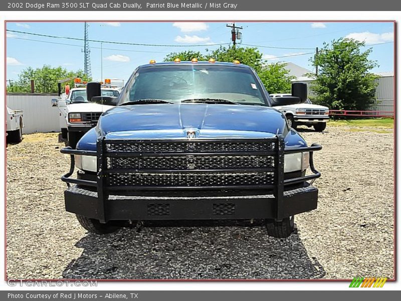 Patriot Blue Metallic / Mist Gray 2002 Dodge Ram 3500 SLT Quad Cab Dually