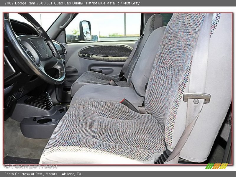 Patriot Blue Metallic / Mist Gray 2002 Dodge Ram 3500 SLT Quad Cab Dually