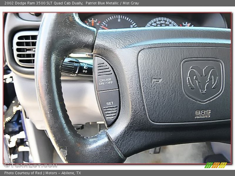 Patriot Blue Metallic / Mist Gray 2002 Dodge Ram 3500 SLT Quad Cab Dually