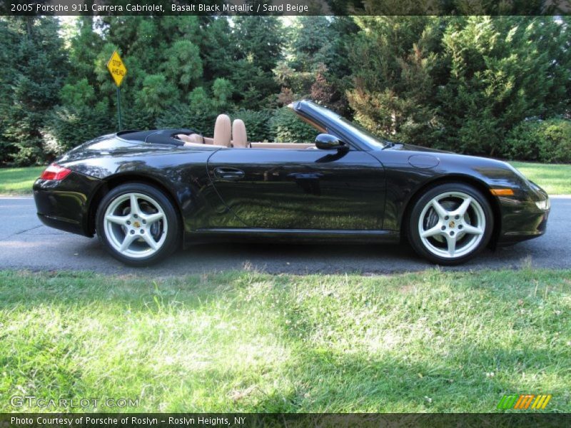 Basalt Black Metallic / Sand Beige 2005 Porsche 911 Carrera Cabriolet