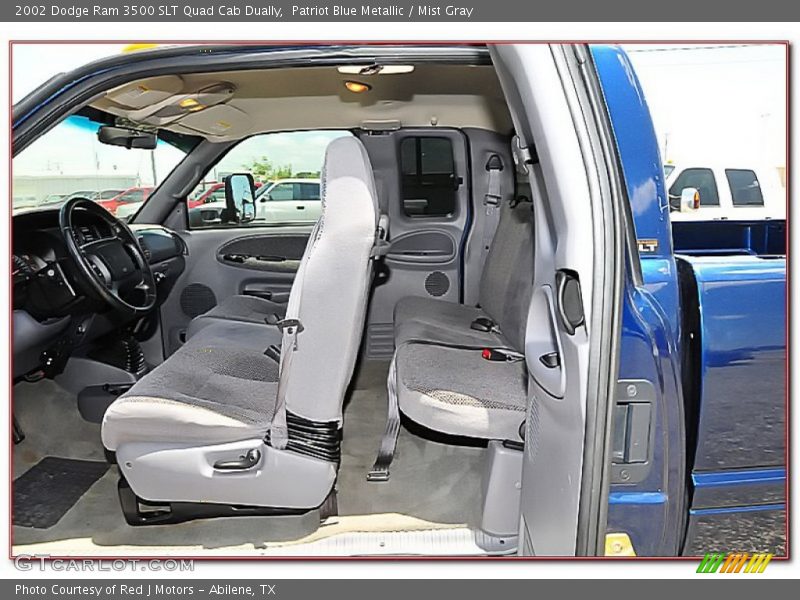 Patriot Blue Metallic / Mist Gray 2002 Dodge Ram 3500 SLT Quad Cab Dually