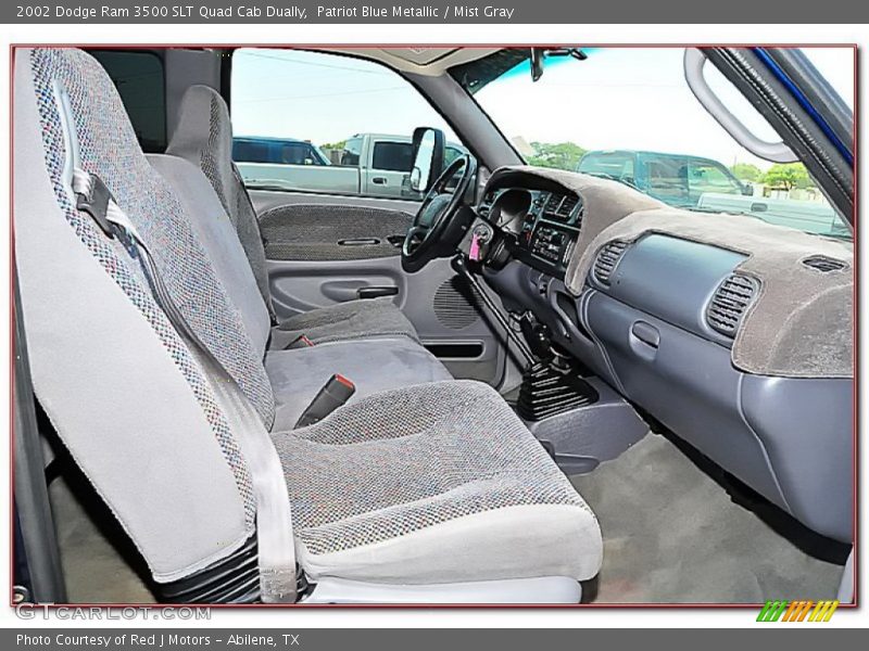 Patriot Blue Metallic / Mist Gray 2002 Dodge Ram 3500 SLT Quad Cab Dually