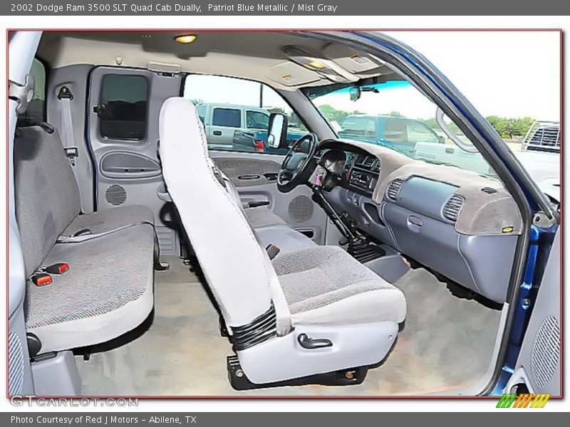 Patriot Blue Metallic / Mist Gray 2002 Dodge Ram 3500 SLT Quad Cab Dually
